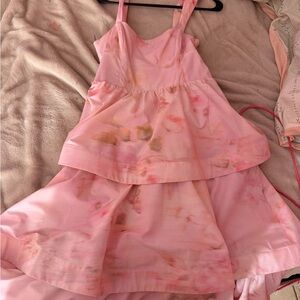 Gianni Bini pink tiered ruffle sundress cottagecore